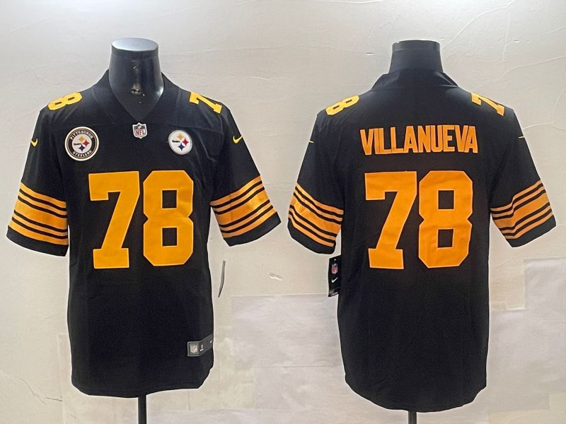 Men Pittsburgh Steelers #78 Villanueva Black 2024 Nike Limited NFL Jersey style 01051->pittsburgh steelers->NFL Jersey